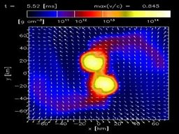 Density of near merger of two neutron stars